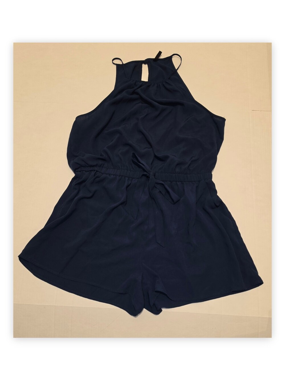 BeBop Juniors Halter-Style One-Piece Romper Navy Sz XXL